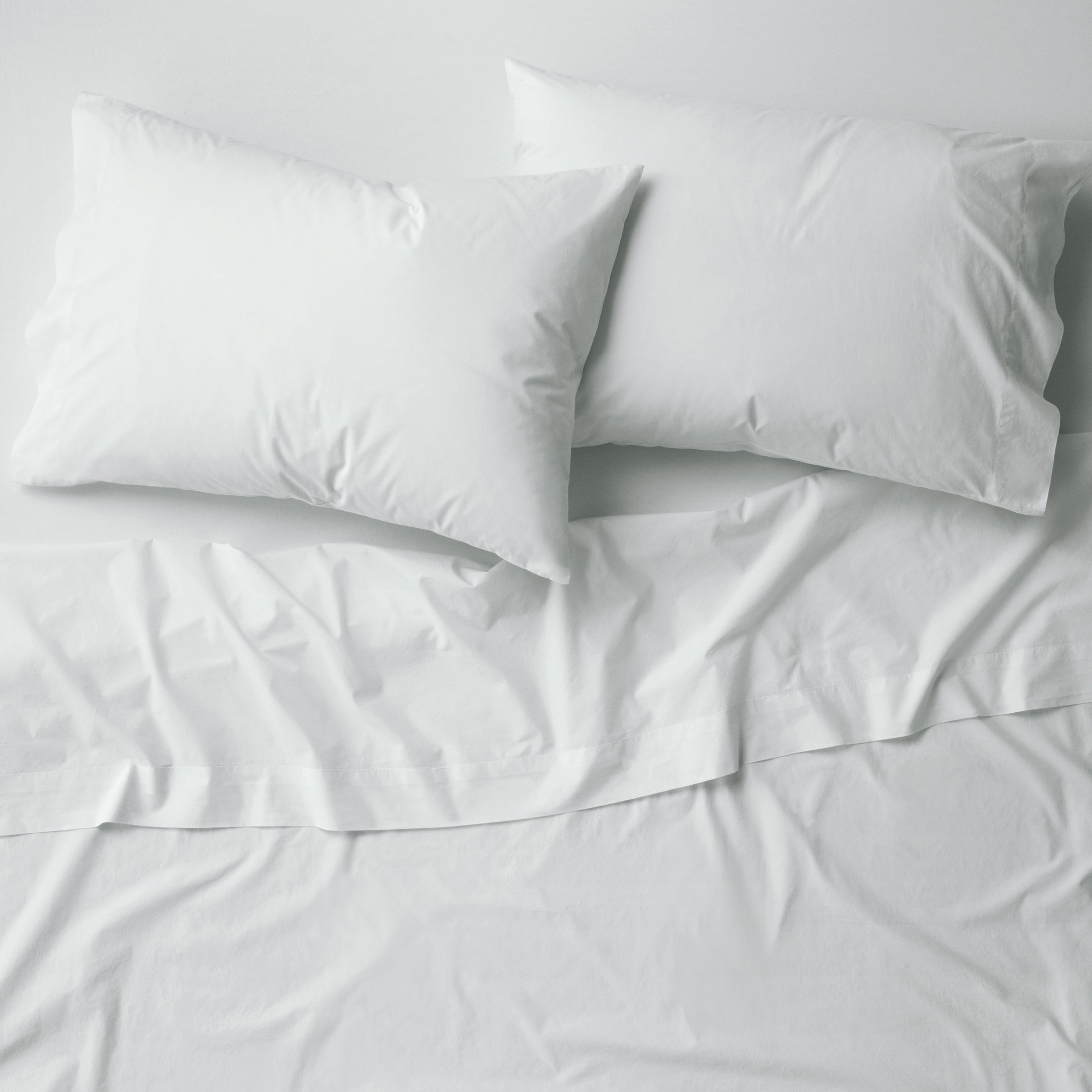 Percale Pillow Case Set - Glacier