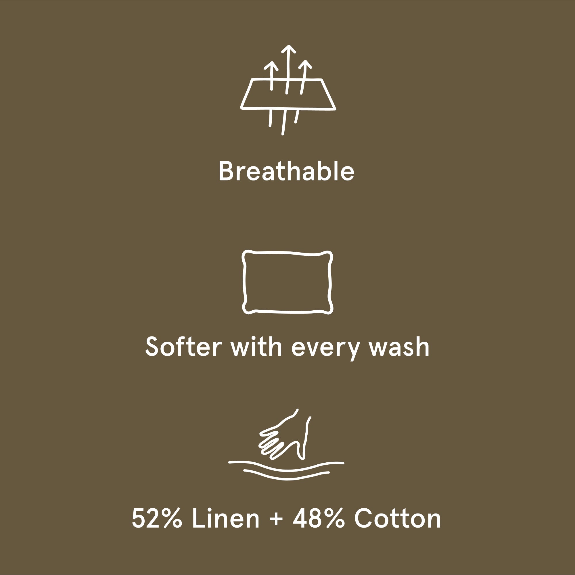 Linen-Cotton Blend Body Pillow Cover - Martini Olive