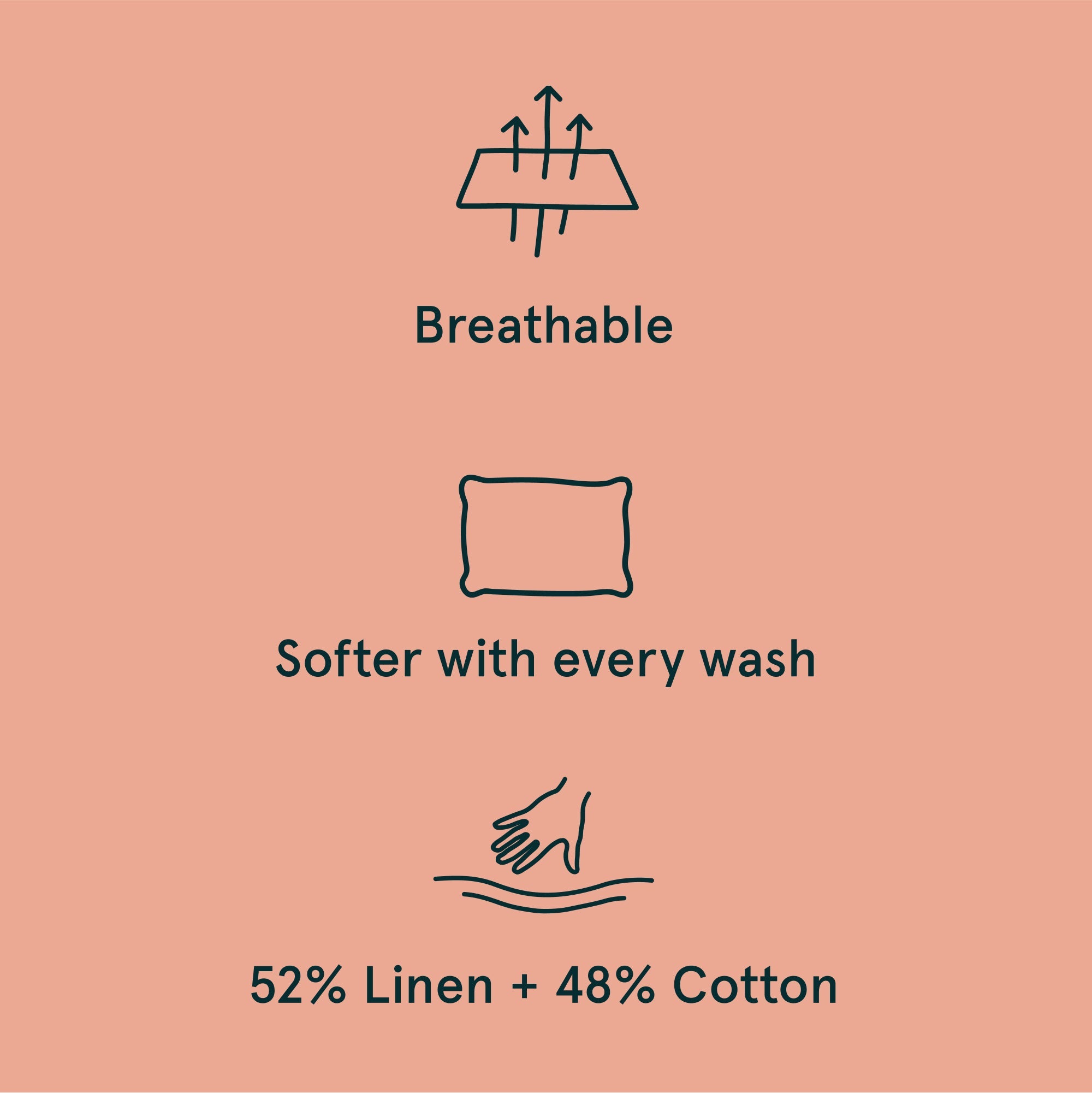 Linen-Cotton Blend Body Pillow Cover