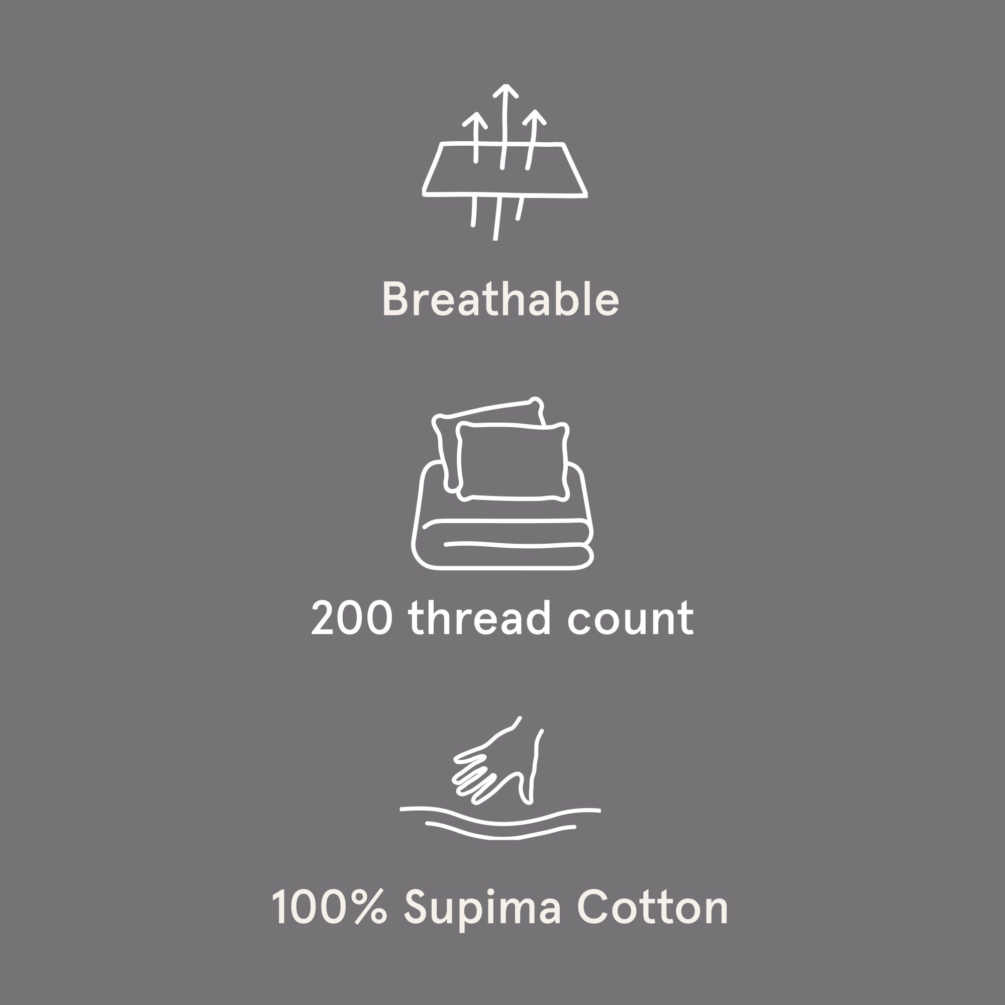 Classic Percale Sheet Set - Gray Quill