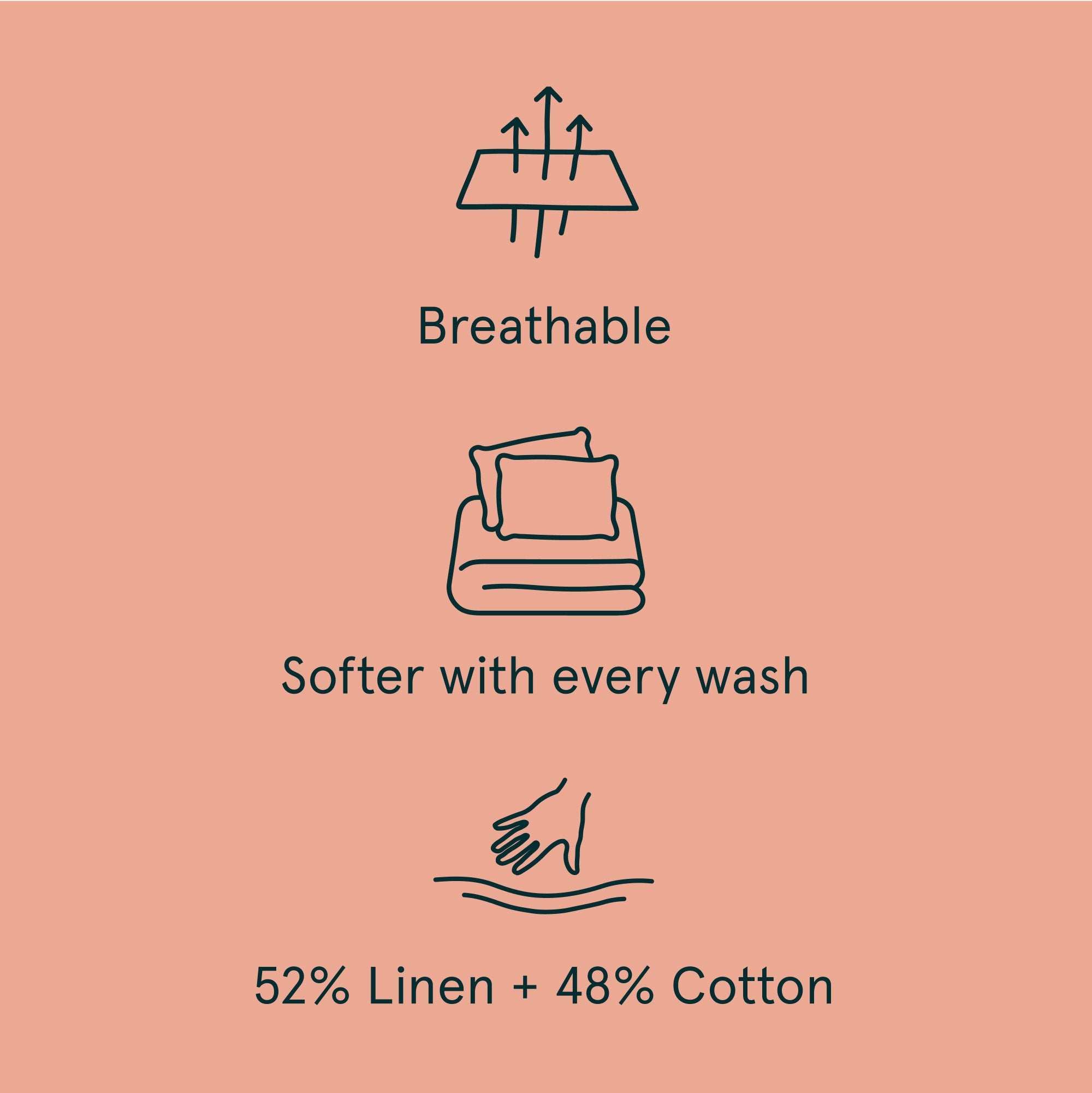 Linen-Cotton Blend Sheet Set - Muted Clay