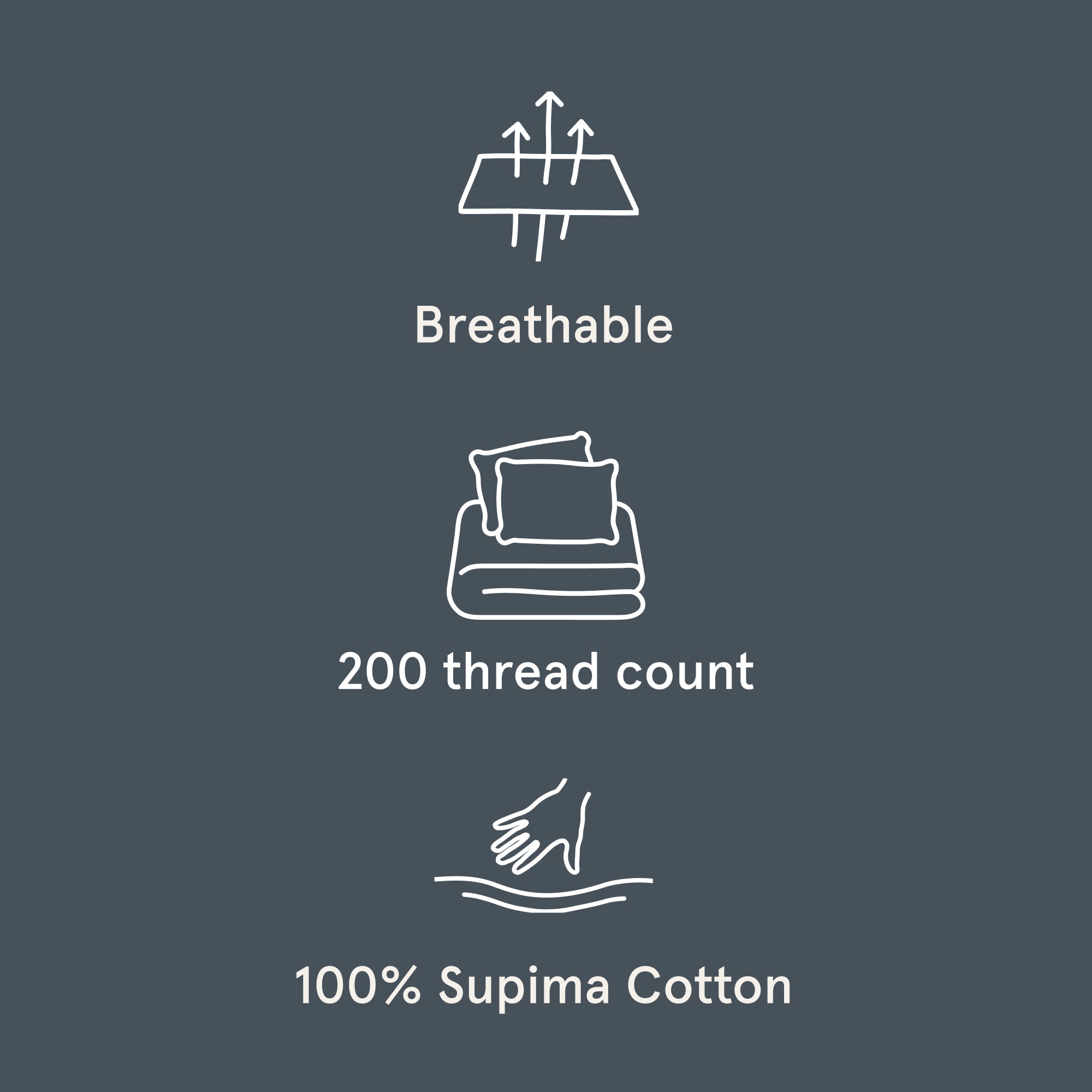 Classic Percale Sheet Set - Slate