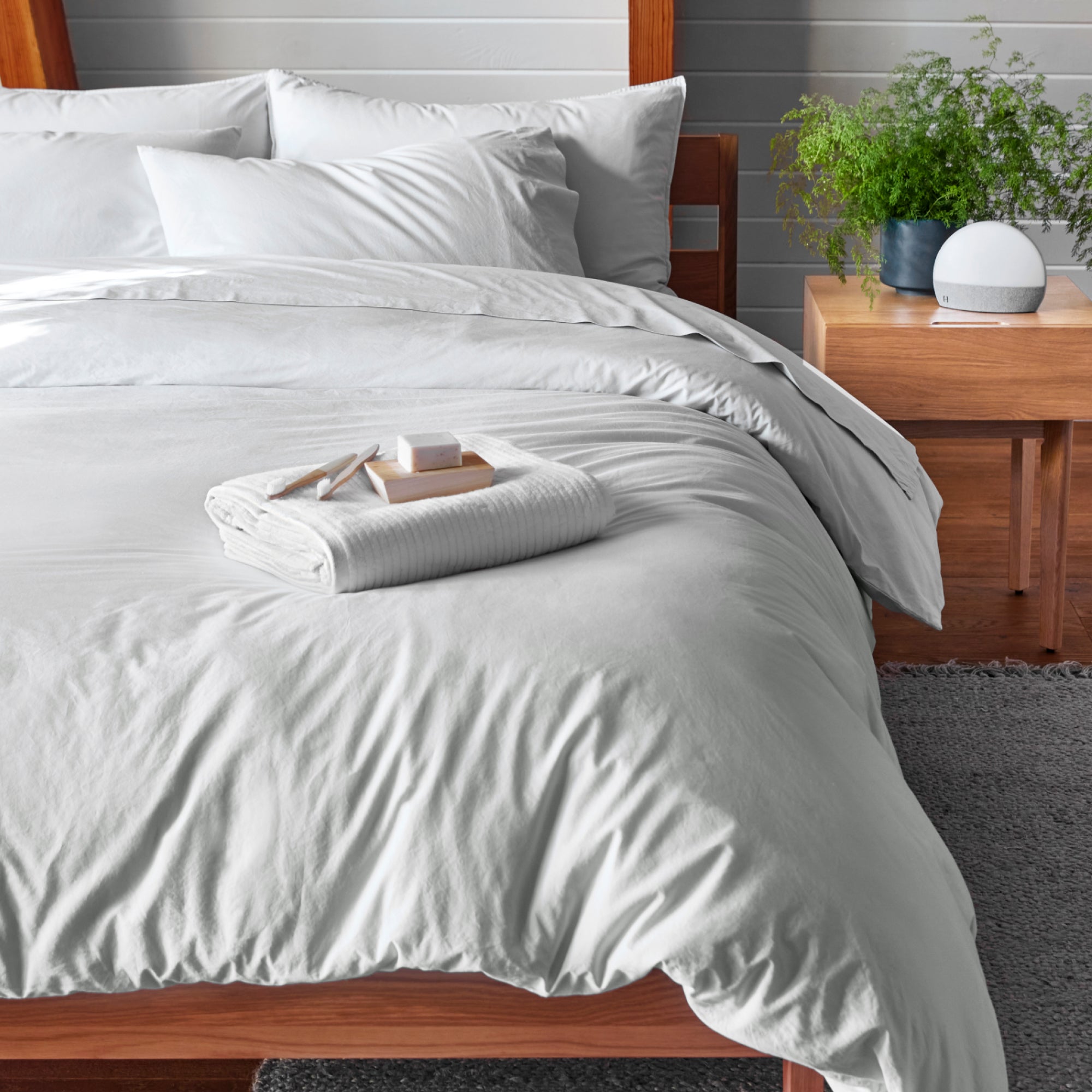 Percale Duvet Cover Set - Cloud (OOS)